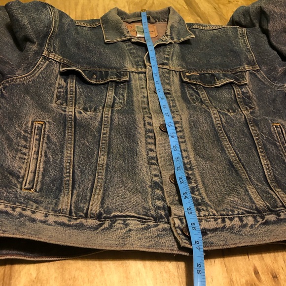 Men’s Levi Strauss Signature Denim Jean Trucker Jacket Western Wash Size Medium - Picture 8 of 11